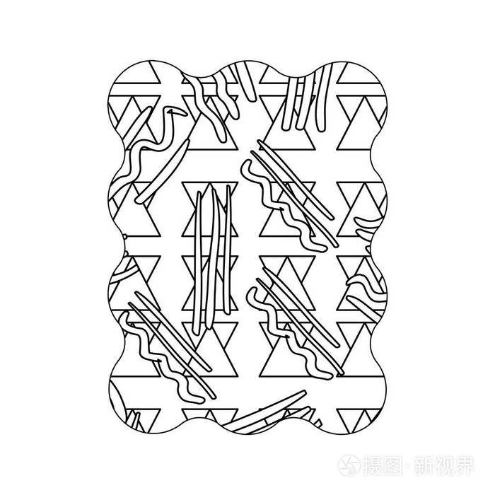 直线矩形,几何孟菲斯风格背景矢量插图插画-正版商用图片18u10h-摄图