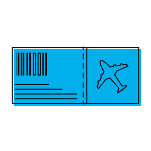 彩色机票旅行度假旅游矢量插图插画