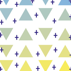孟菲斯三角形风格图形背景矢量插图