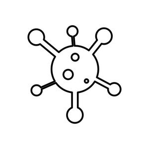 网络数字病毒计算机矢量图