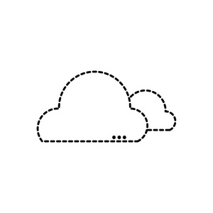 天空中点缀的自然云和良好的天气设计矢量插图