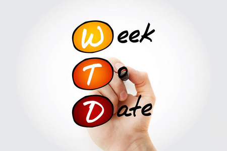 迄今为止，WTD每周首字母缩写，标记业务概念背景