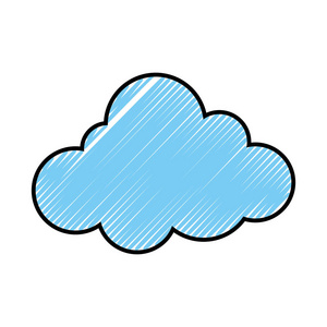 天气天空和自然云主题孤立设计矢量插图
