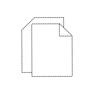 虚线形状纸张注意业务文档矢量插图照片