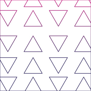 彩色线模边样式三角形图形背景矢量插图