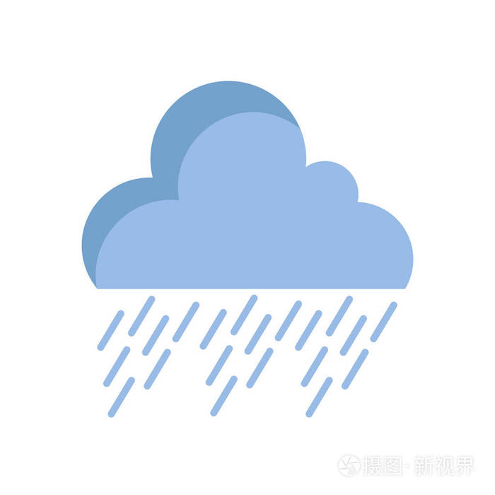 天空中的自然云雨天气矢量图