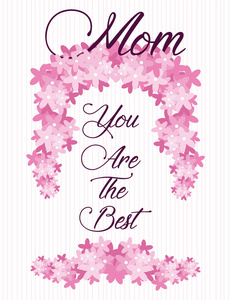 母亲节快乐卡片图标矢量插图平面设计