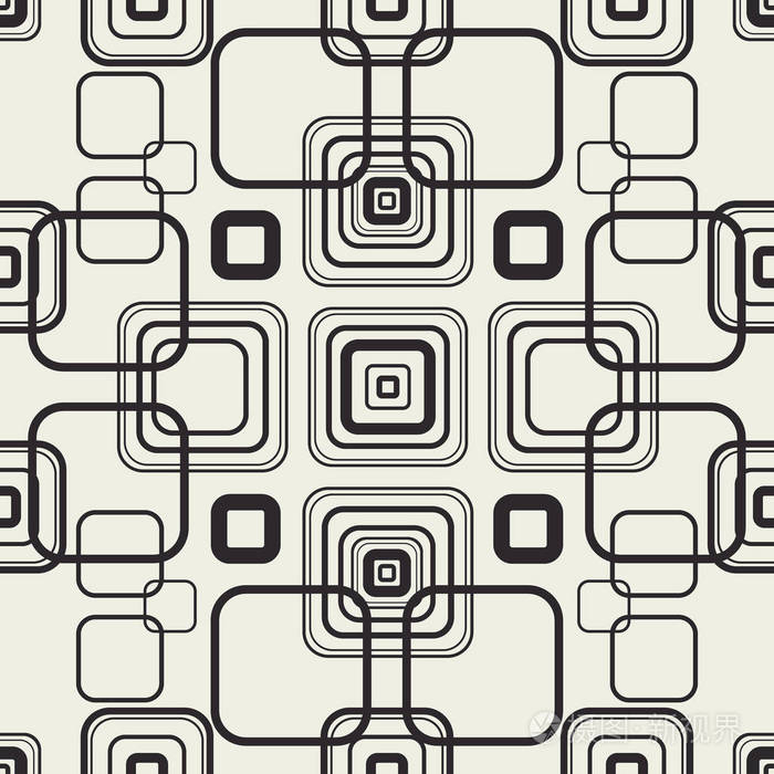 正方形网格矢量背景.几何装饰壁纸.抽象合成无缝图案.