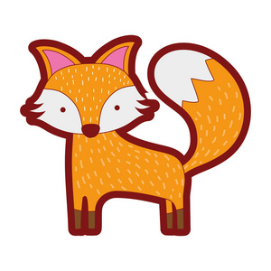 可爱的狐狸矢量图图片