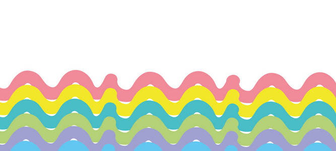 天空中五彩缤纷的彩虹背景设计矢量插图