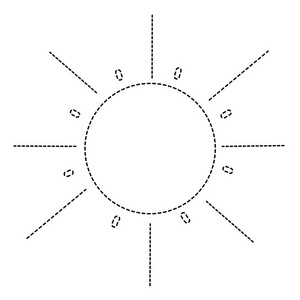 自然太阳光线天气矢量图