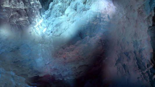 数字艺术中的彩色冰墙抽象背景