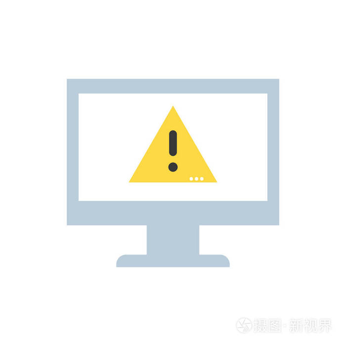 计算机技术矢量图中的警告标志