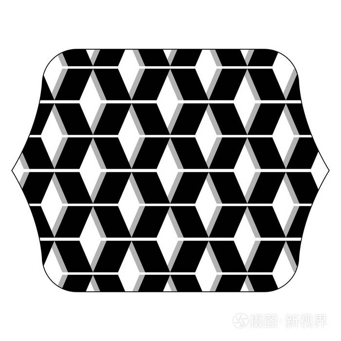 无缝图案形状矩形背景设计矢量插图