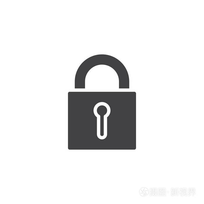 锁定符号标志插图.