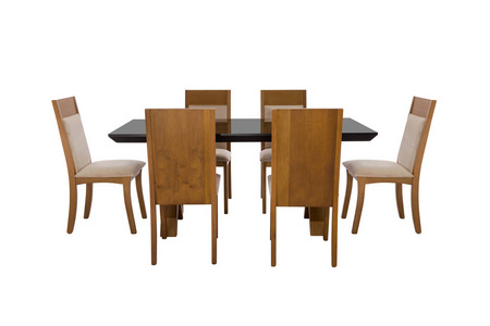 现代大桌子孤立在白色背景上。
