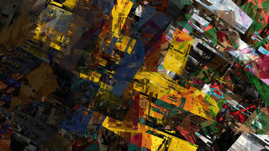 城市城市结构彩色数字艺术抽象背景