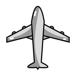 飞机旅行运输在空中飞行矢量插图