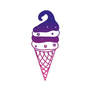 冰淇淋甜点和食品主题孤立设计矢量插图