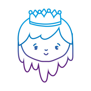 皇家公主和帝国主题孤立设计矢量插图