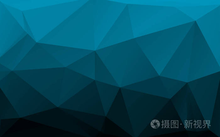 蓝黑渐变低聚背景.三角图案,现代设计.几何背景,折纸风格.