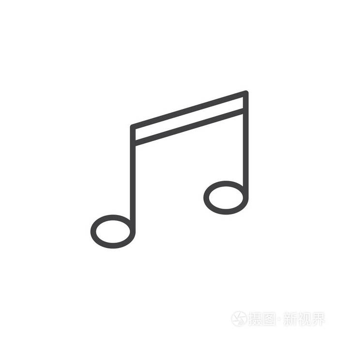 音符线图标轮廓矢量符号线性风格象形文字隔离在白色上 音乐音符符号标志插图 可编辑行程插画 正版商用图片18uv50 摄图新视界 音符线图标轮廓矢量符号线性风格象形文字隔离在白色上 音乐音符符号标志插图 可编辑行程插画 正版商用图片18uv50 摄图新视界