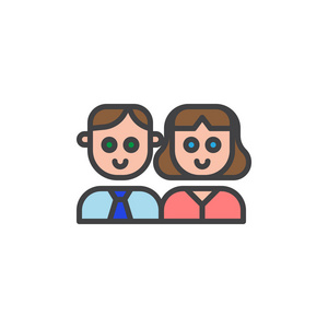 男女符号标志插图. 像素完美矢量图形照片