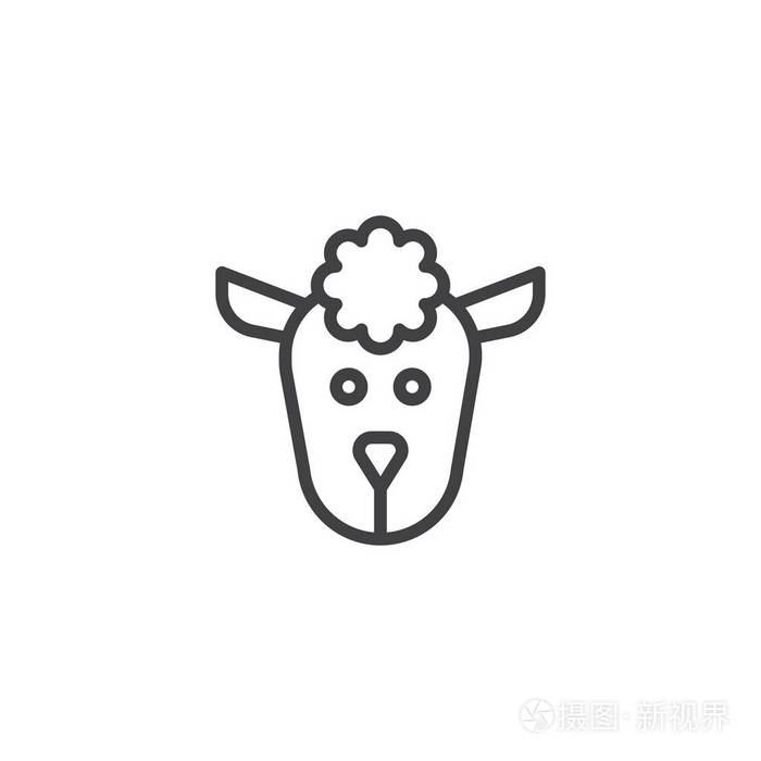 羊头线图标轮廓矢量符号线性风格象形文字隔离在白色上 符号标志插图 可编辑行程插画 正版商用图片18uv8v 摄图新视界 羊头线图标轮廓矢量符号线性风格象形文字隔离在白色上 符号标志插图 可编辑行程插画 正版商用图片18uv8v 摄图新视界