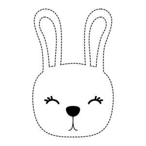 背景为您的爱文本虚线可爱鹿头野生动物插图虚线形状,可爱,有趣的画笔