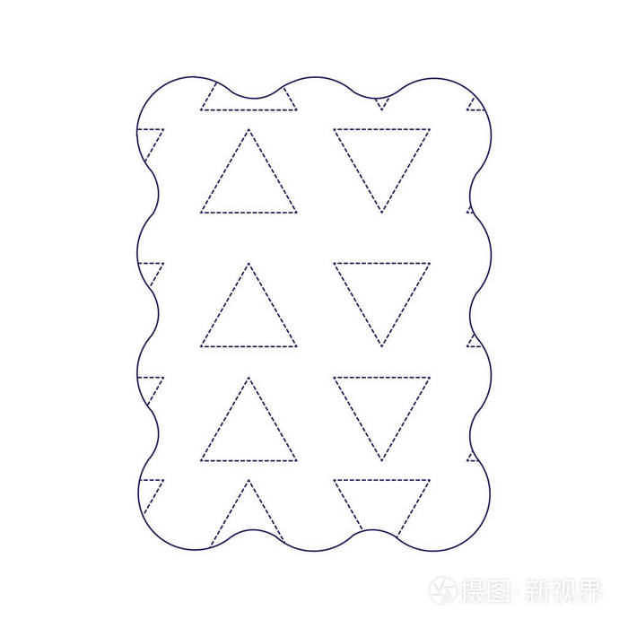 虚线形状矩形,图形几何风格背景矢量插图插画-正版商用图片18v356-摄