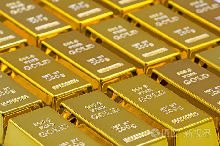 金条作为背景金融概念