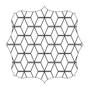 线条方形图案几何形状背景样式矢量插图