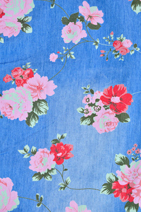 复古花布碎片彩色复古挂毯纺织图案与花饰有用的背景