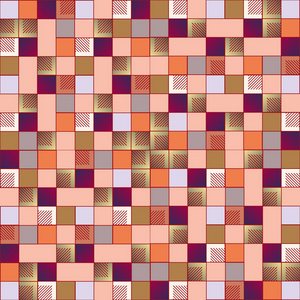 抽象几何色彩缤纷的无缝图案.