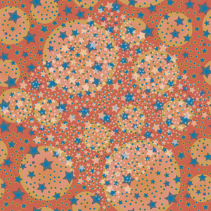 抽象的几何彩色无缝图案与星星。 矢量插图