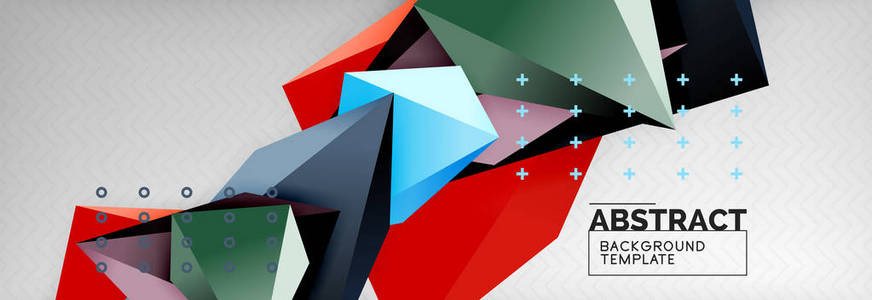 三维多边形几何背景, 三角形现代抽象构图