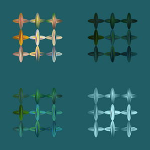 交叉的字符串彩色线交叉,背景矢量插图照片