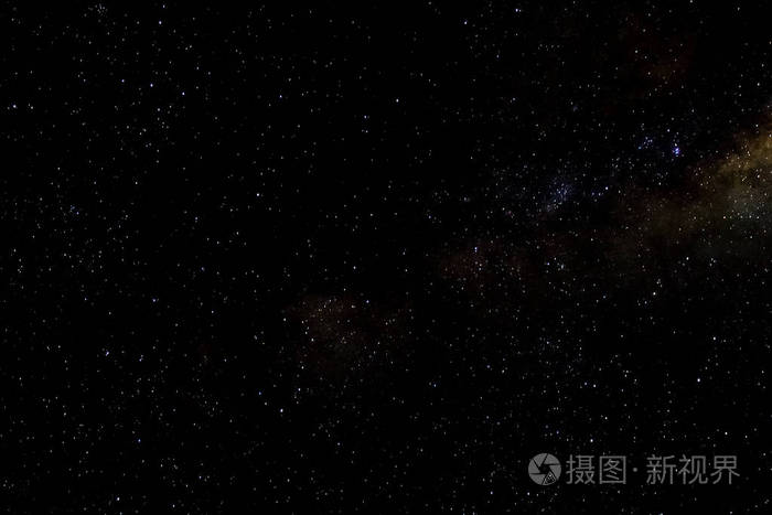 星星和银河系外太空夜空宇宙黑色星空背景闪亮的星场