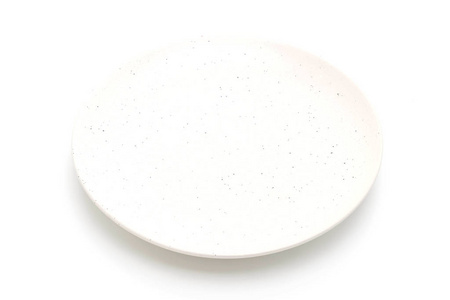 白色背景下孤立的空盘子和碗