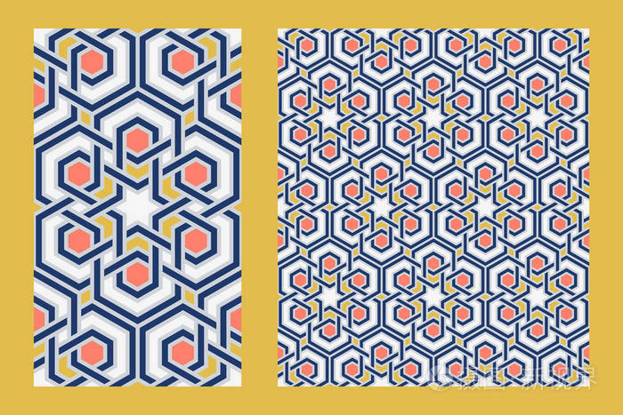 单层地砖和阿拉伯无缝重复图案. 摩洛哥图案墙砖. 矢量图.