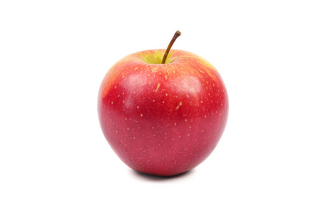 红苹果分离在白色上