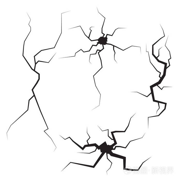 地裂缝简笔画图片大全图片