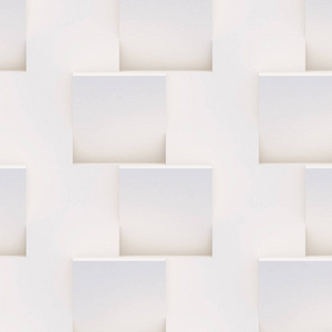 由白色和米色几何形状制成的三维图案，创意背景或由光影制成的壁纸表面。 未来无缝装饰抽象纹理设计简单的图形元素