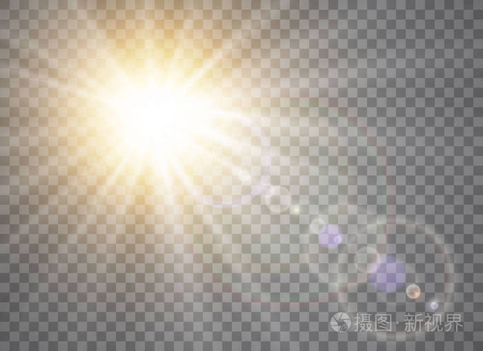 辉光透明矢量光效应集爆炸闪光火花太阳闪光.