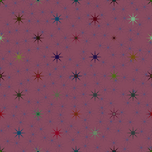 抽象的几何色彩的无缝图案，星星