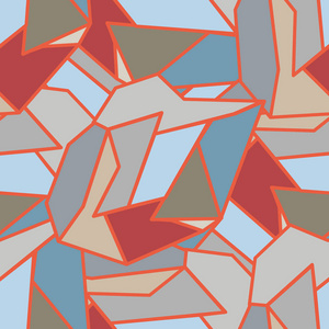 抽象几何彩色无缝图案矢量插图