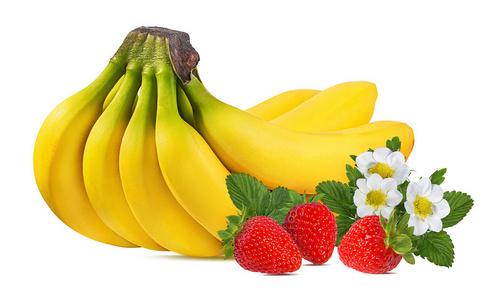 香蕉和草莓分离在惠特