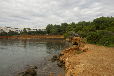 Ibiza海是一个阴天，西班牙