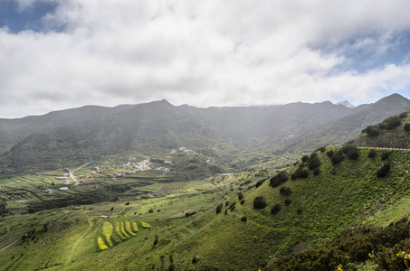 西班牙卡纳利岛上的马斯卡村景色