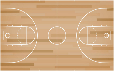 篮球场地. 矢量图.照片